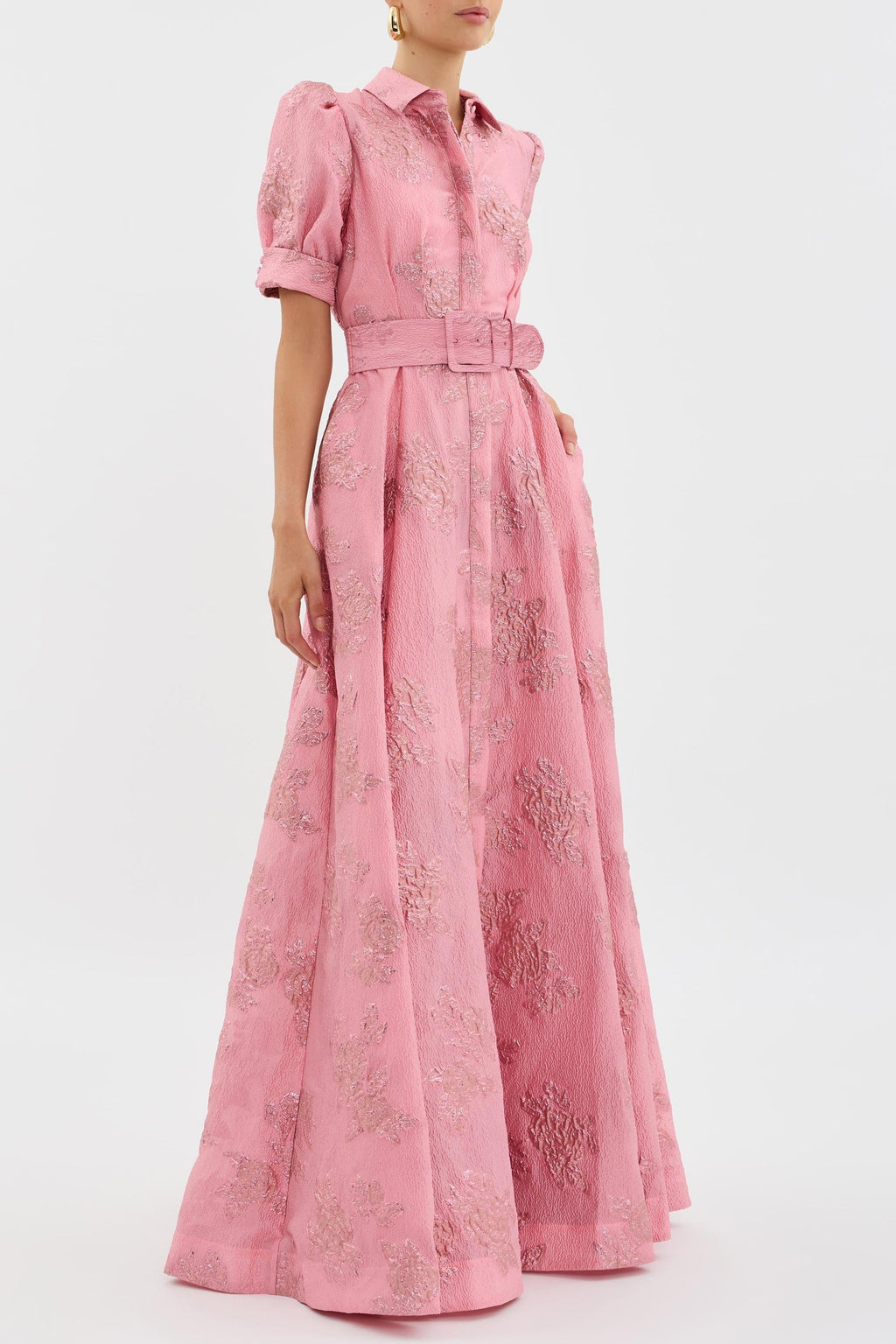 Anabella - Vestido con Mangas Cortas Abullonadas