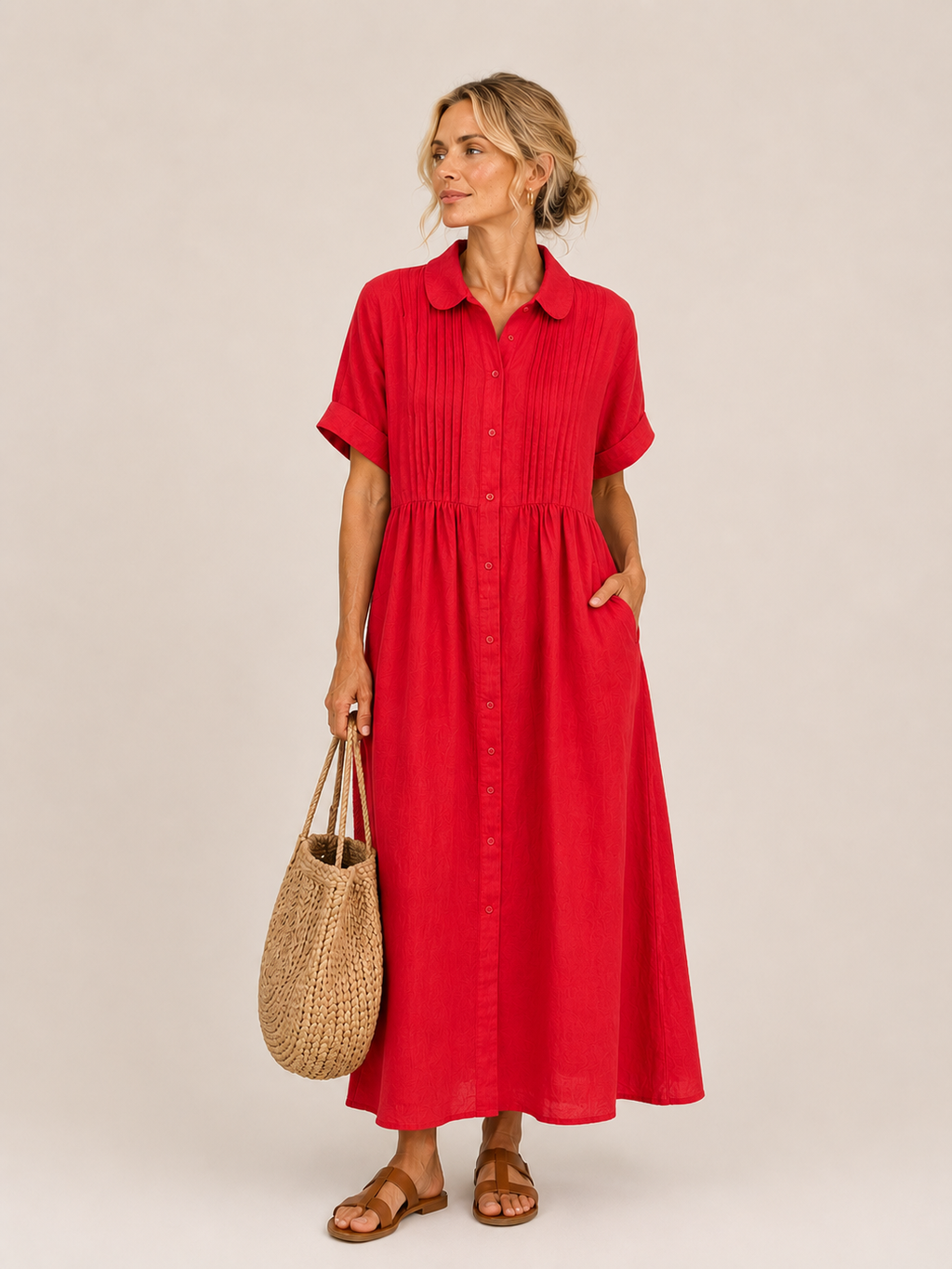 Capri - Vestido Midi Camisero Veraniego