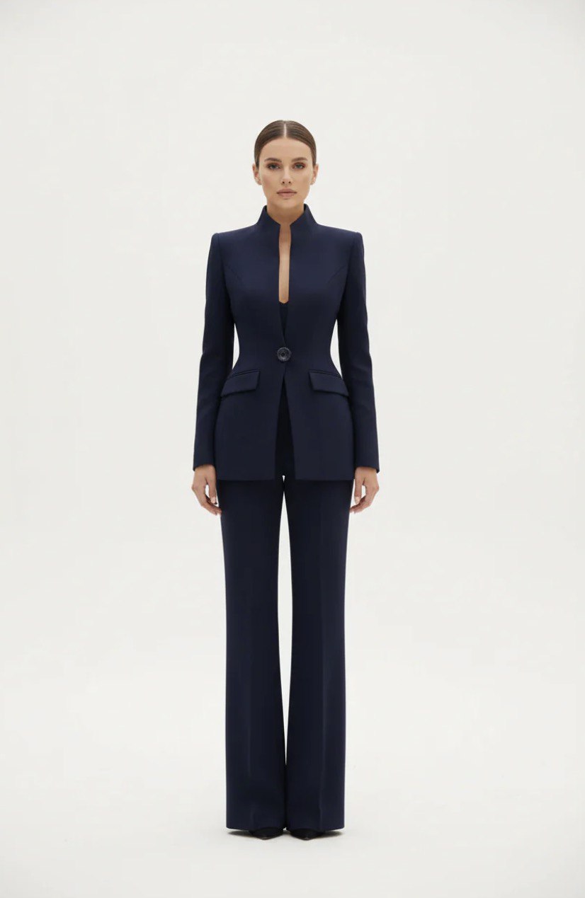 GIA | Traje - Blazer Estructurada y Pantalón Palazzo