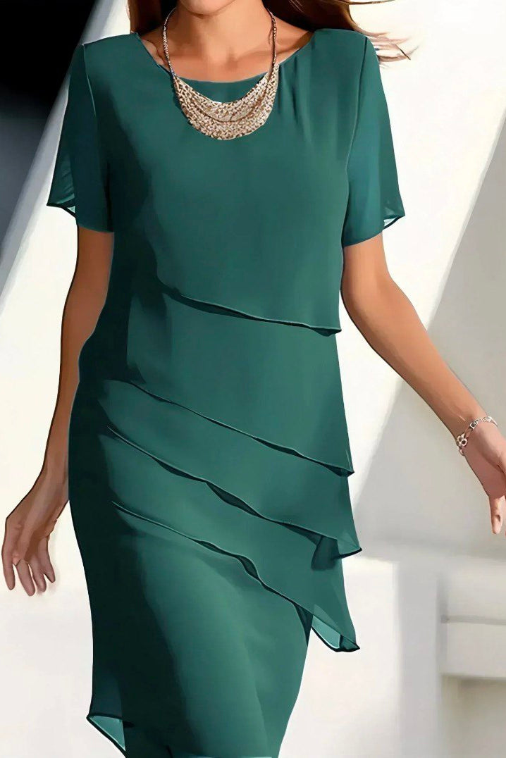 Ana | Vestido Midi Elegante de Capas