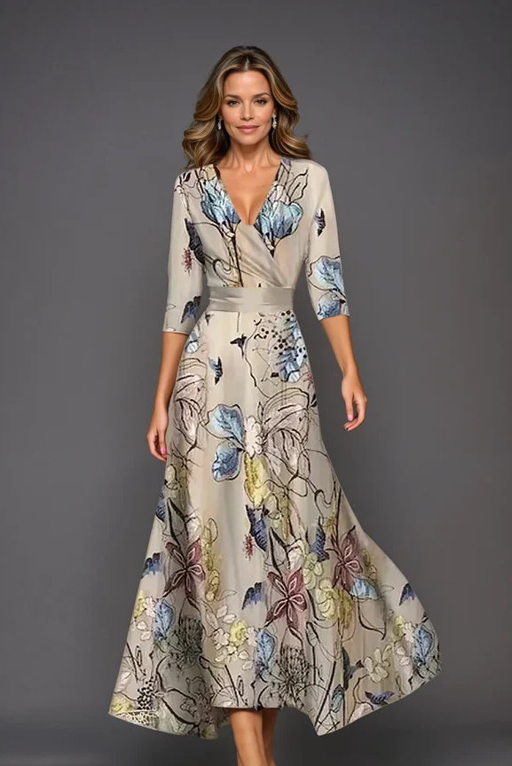 Emilia | Vestido elegante con estampado floral
