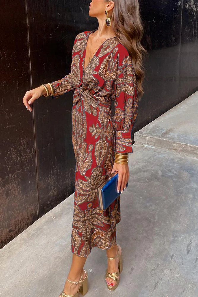 SILVANA | VESTIDO MIDI CON ESTAMPADO
