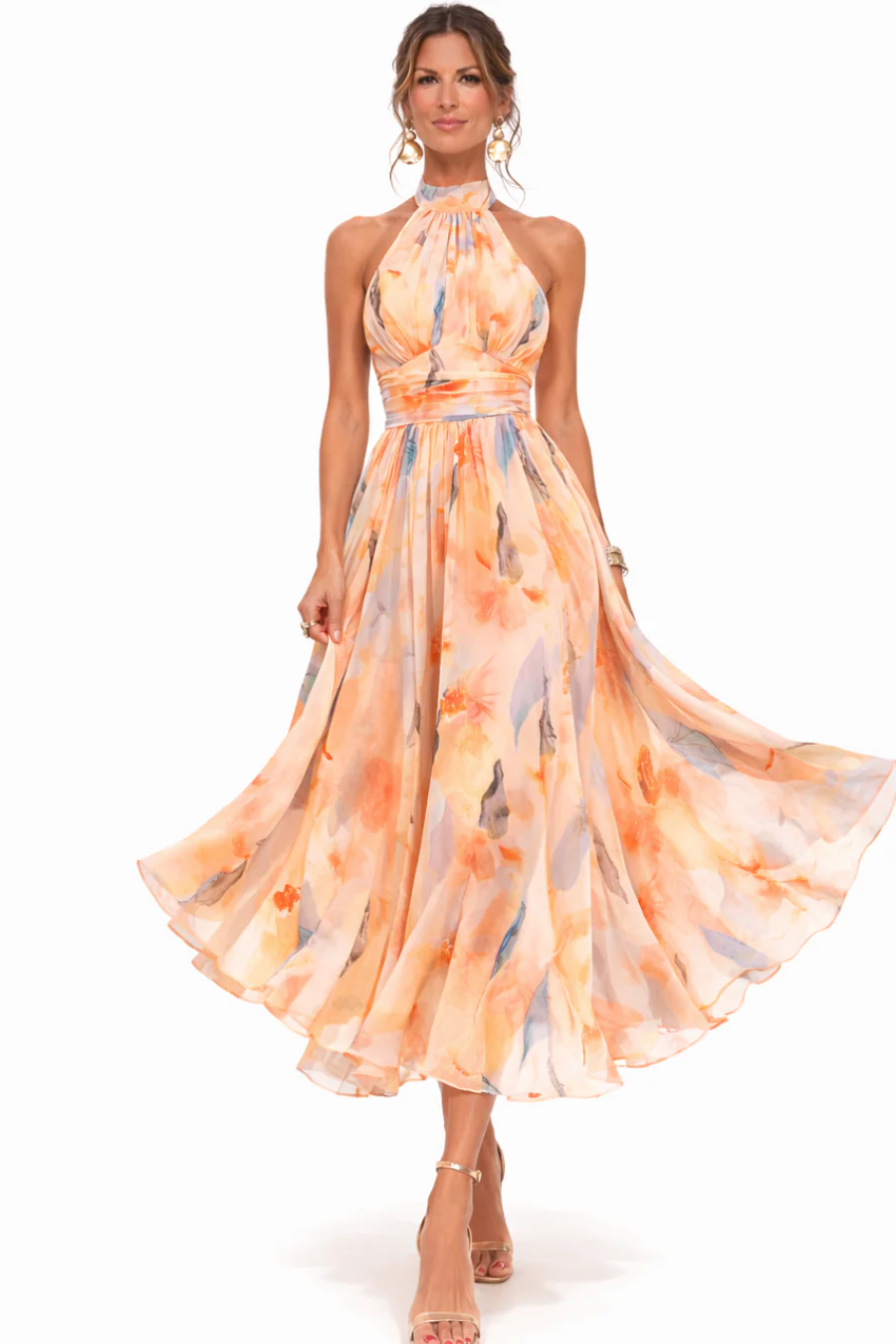 Aurora | Vestido con Estampado Acuarela