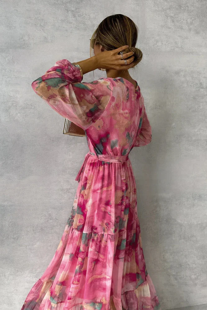 Vestido Cruzado con Estampado Floral