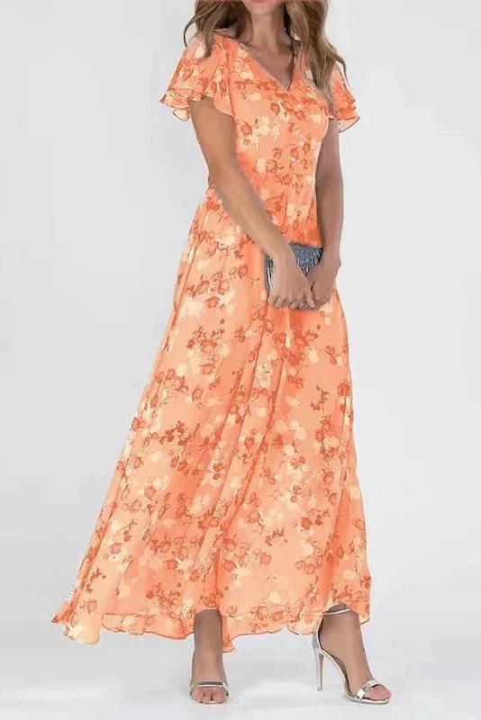 Vestido Glamoroso Floral Maxi | Cubre Abdomen
