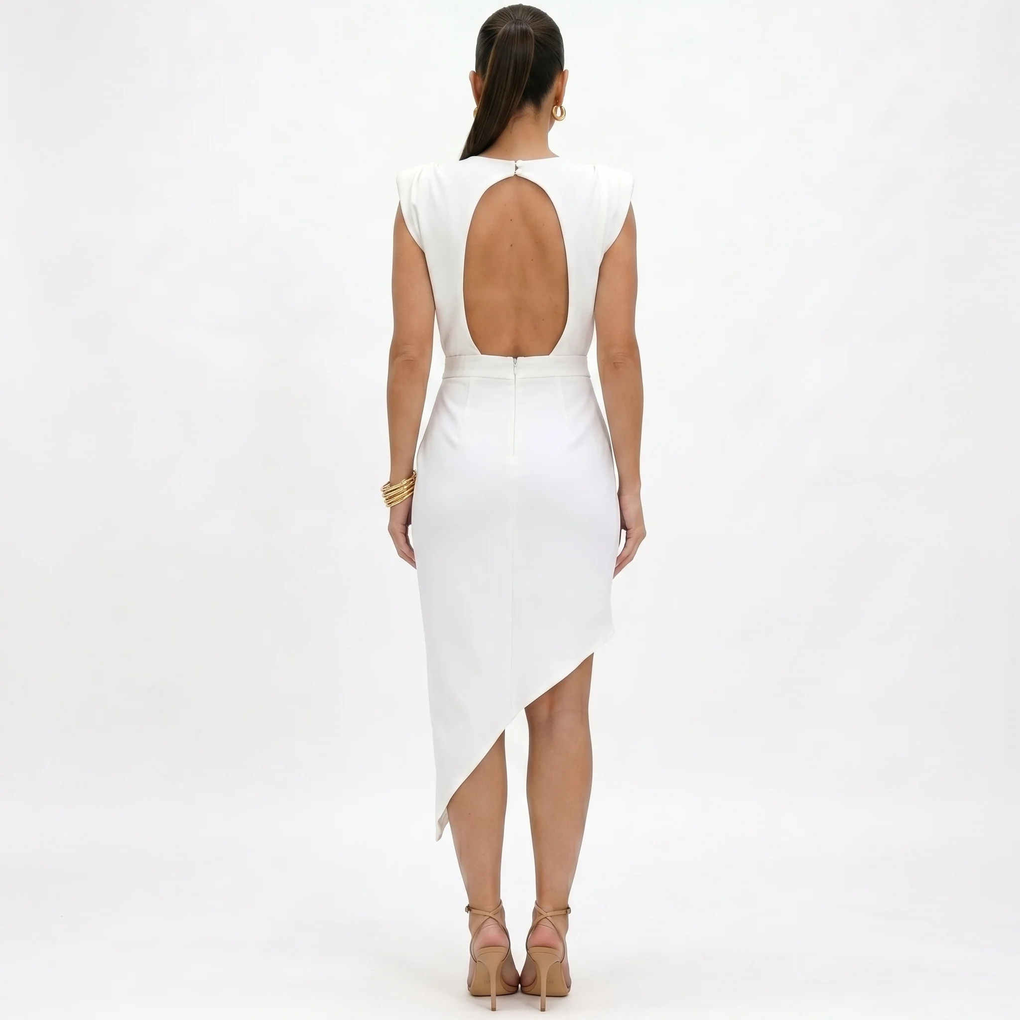 Aurora | Vestido Asimétrico con Hombros Estructurados