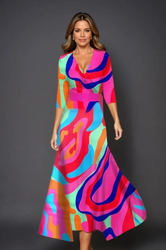 Emilia | Vestido elegante con estampado floral