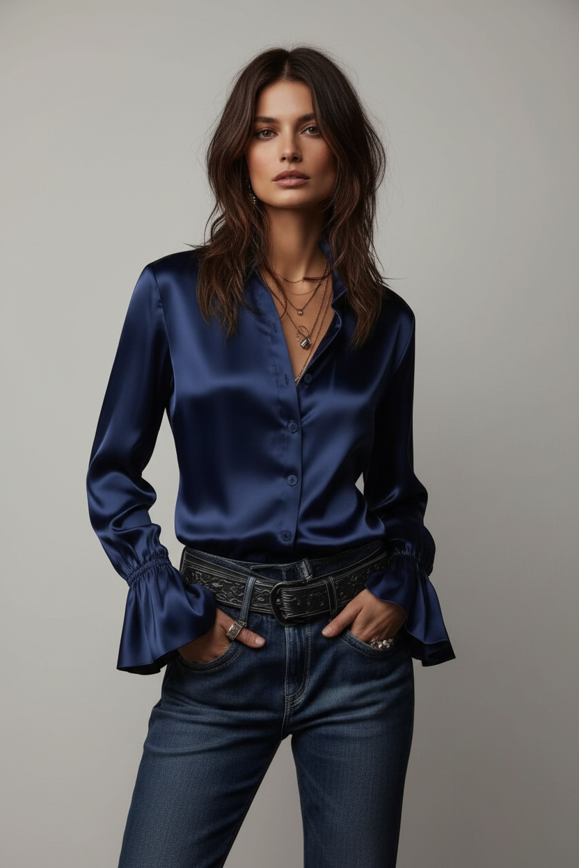 Blusa Marina - Pose frontal