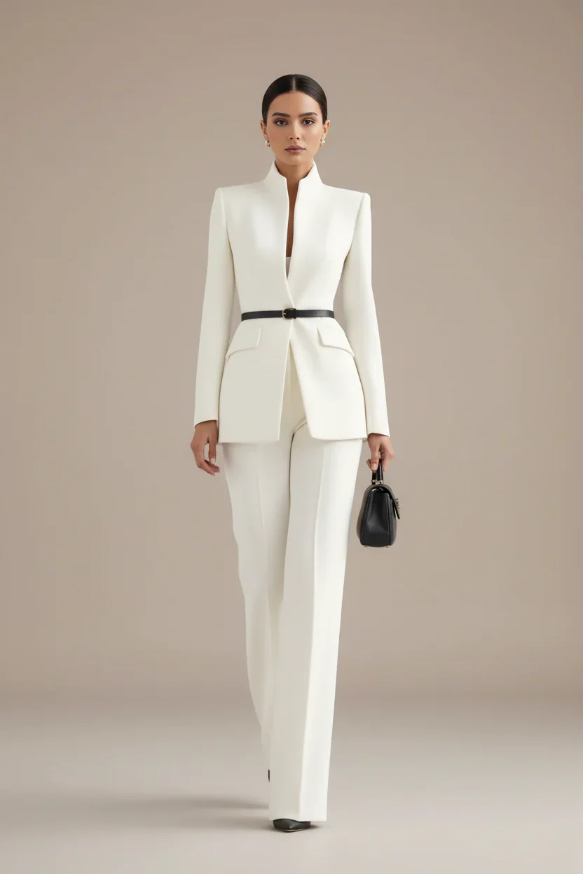 GIA | Traje - Blazer Estructurada y Pantalón Palazzo