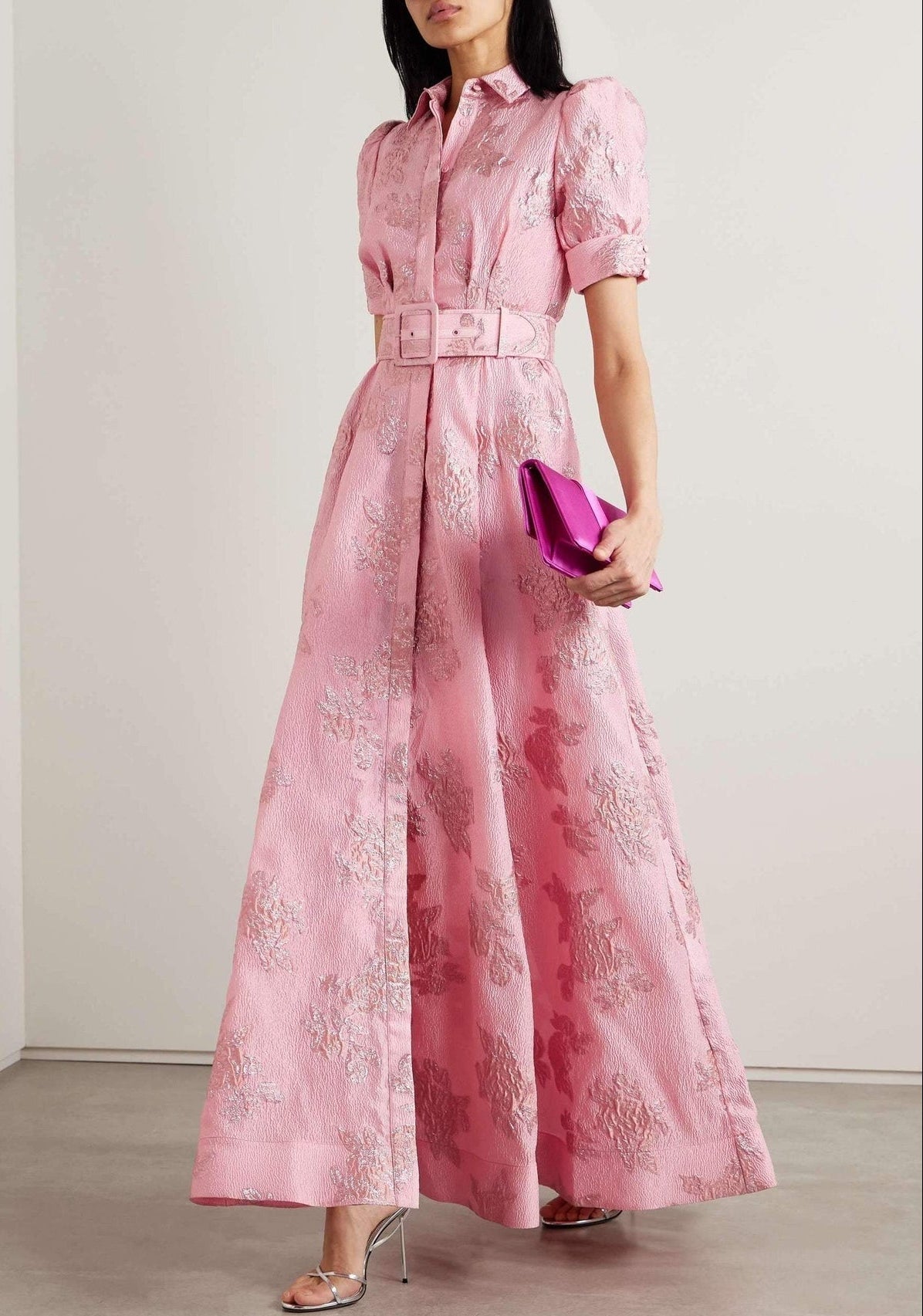 Anabella - Vestido con Mangas Cortas Abullonadas